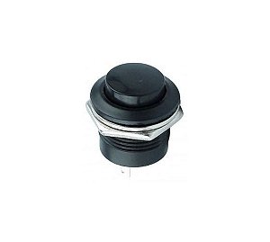 CHAVE PUSH BUTTON NA 6A/250V - PRETA - UNIS