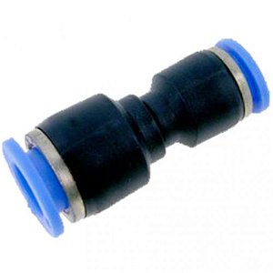 Conexão Pneumática União Reta Instantânea 8mm x 6mm Kit C/10 unidades