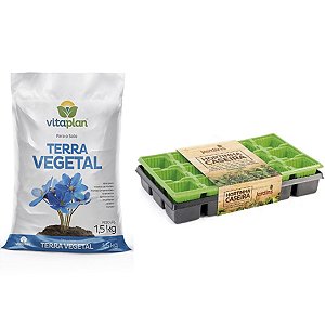 Terra Vegetal Vitaplan 1,5kg + Bandeja  15 Células Nutriplan