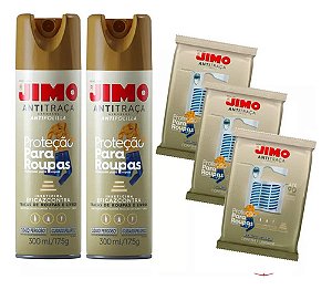 Kit 2 Anti Traça Jimo 300ml + 3 Cartelas Anti Traça Jimo