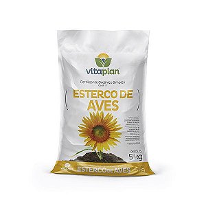 Fertilizante Orgânico Classe A Esterco De Aves Vitaplan 5kg