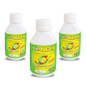 Kit Com 3 Puro Neen Óleo Natural Anti Pragas Quimiagri 100ml