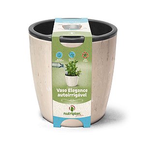 Vaso Elegance Autoirrigável Travertino 1,8 Litros Nutriplan