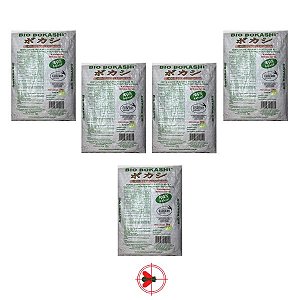 Kit Com 5 Fertilizantes Orgânico Bio Bokashi Farelado 5kg