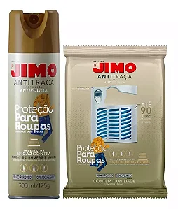 Kit 1 Anti Traça Jimo 300ml + 1 Cartelas Anti Traça Jimo