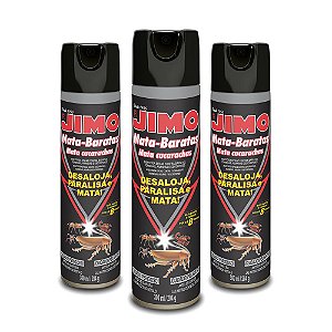 Kit Com 3 Dedetizadores Jimo Anti Baratas Spray 300ml