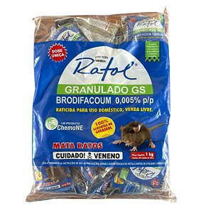 Kit Com 20 Iscas Anti Ratos Ratol Gs De Uso Doméstico - 50g