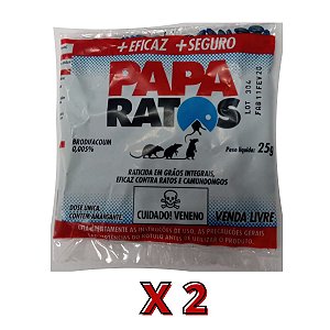 kit 2 saches Papa Ratos graos integrais super atrativo 25g