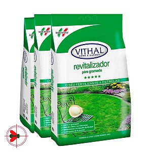 Kit Fertilizante Revitalizador Para Gramado Vithal 5k - 3 Un