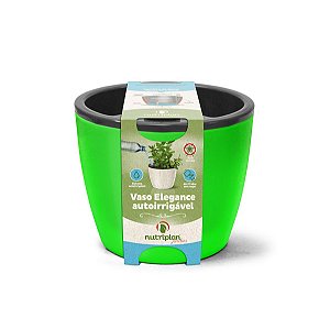 Vaso Elegance Autoirrigável Verde Neon 1,3 Litros Nutriplan