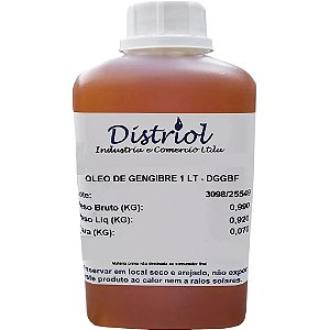 Óleo de Gengibre 100% Natural Distriol 1 Litro