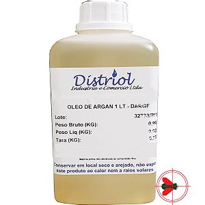 Óleo De Argan 100% Natural Distriol 1 Lt