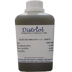 Óleo De Abacate 100% Natural Distriol 1 Lt