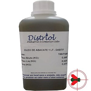 Óleo De Abacate 100% Natural Distriol 1 Lt
