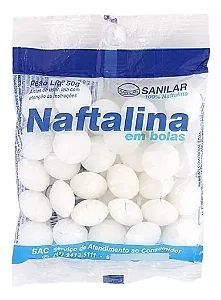 Repelentes Naftalina Anti Praga Traça Morcego E Pombos 50g