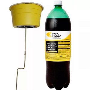 Kit Armadilha De Mosca Amarela Com Atrativo 2 Litros  Papa Mosca