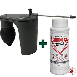 Mini Polvilhadeira Dry System + Pó Anti Formigas Baratas Pulgas Traças 100g