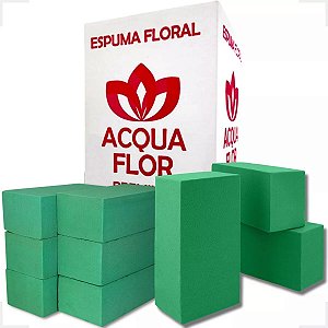Espuma Floral Fenólica Tijolo com 24 unidades de 23x10x7cm