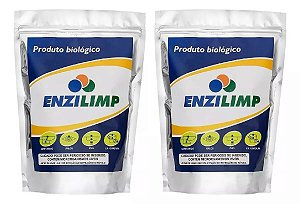 2 Enzilimp Elimina Odor Ralo Pia Vaso Fossa Cx Gordura 500g