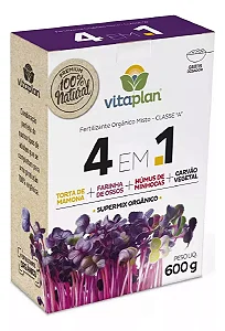 Fertilizante Orgânico Misto Classe A 4 Em 1 - 600gr Vitaplan