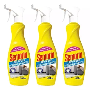 Semorin Limpa Tapetes, Estofados Carpetes Gatilho 3un 500ml