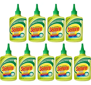 Kit 9 Semorin Maxi Tira Manchas Difíceis 100ml Elimina Mofo