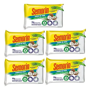 Kit Semorin Sabão De Coco 5un 90gr