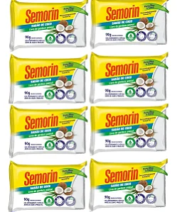 Kit Semorin Sabão De Coco 8un 90gr
