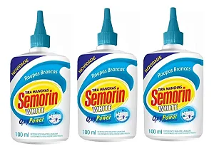 Kit Semorin White Tira Manchas De Roupas Brancas 3un 100ml