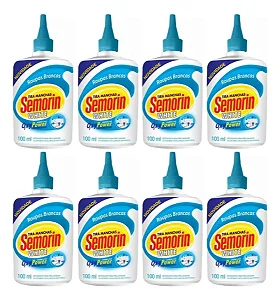 Kit Semorin White Tira Manchas De Roupas Brancas 8un 100ml