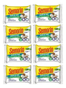 Semorin Sabão De Côco Sem Gordura Animal 180gr 8 Un