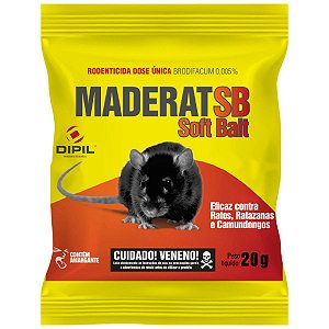 Isca Raticida Maderat Soft Bait (Isca Fresca) 20g Dipil