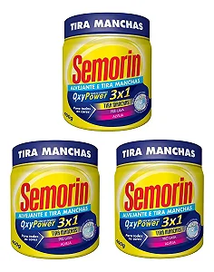 Semorin Tira Manchas Pó Roupas Coloridas Oxy Power 3un 400g