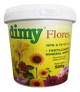 Fertilizante Flores Dimy Npk 06-18-10+9 Pote 500g