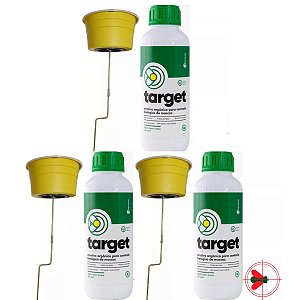 3 Armadilhas Para Mosca + 3 Refis Atrativos 2 Litros Target