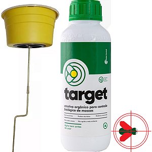 1 Armadilha Para Mosca + Atrativo 2 Litros Orgânico Target