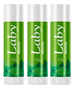 Kit 3 Laby Protetor Labial Fps15 Menta Stick 4,5g