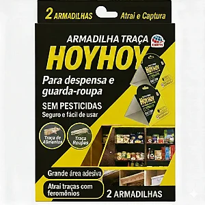 Kit 2 Armadilhas Adesiva Anti Traça De Alimentos E Roupas