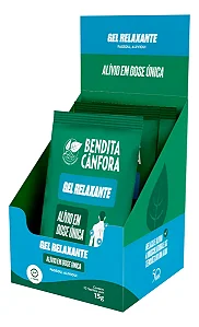 Bendita Cânfora Gel Relaxante, Massagem, Cx 10 Sachês 15gr