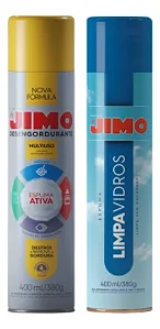 Kit Jimo Espuma Ativa Remove Gordura + Limpa Vidros Cristal