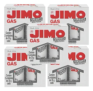 05 Jimo Gás Fumegante Dedetizador 10 Tubos De 35g