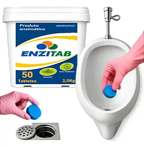 Enzitab P/ Caixa Acoplada, Vaso, Mictório E Ralo 50 Tab 2,5kg