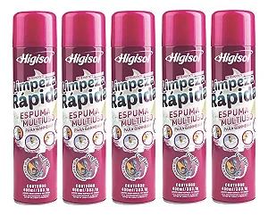 5 Espumas Multiuso Limpeza Rápida Casa O Seu Banheiro 400ml Cítrica