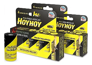 Fita Pega Mosca, Mosquito, Traça, Mosca Da Fruta Atóxica 4un Hoyhoy