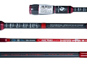 Vara de Pesca Hicari XTR 2,40m Carbono 136grm (7-23grm)