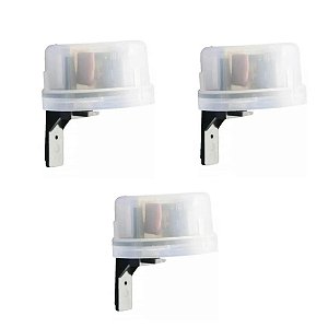 Kit Com 3 Unidades Rele Fotocélula Sensor Bivolt 3 Em 1
