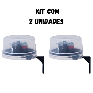 Kit Com 2 Unidades Rele Fotocélula Sensor Bivolt 3 Em 1 Acende a Noite e Apaga ao Amanhecer