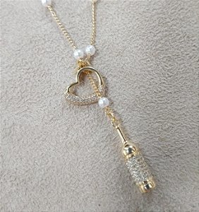 NOVO! Gravatinha ROSÁRIO DE PÉROLAS - Garrafa BACCHUS Color