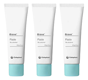 Brava pasta Coloplast para Estomia 60g kit 3 Unidades