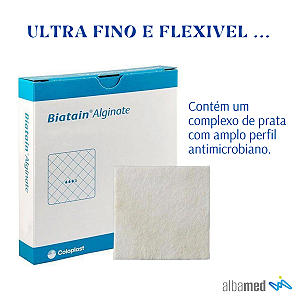 Curativo Coloplast Biatain Alginato AG 10x10 kit 10 Unidades